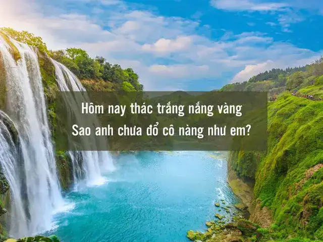 những câu nói hay về thác nước