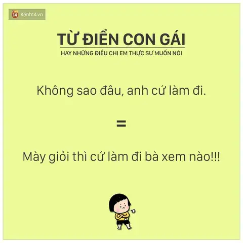 những câu nói khó hiểu của con gái