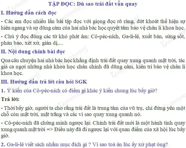 câu nói nổi tiếng dù sao trái đất vẫn quay