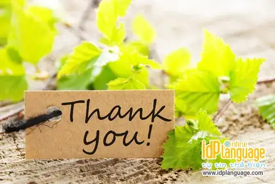 những câu nói cảm ơn trong tiếng anh