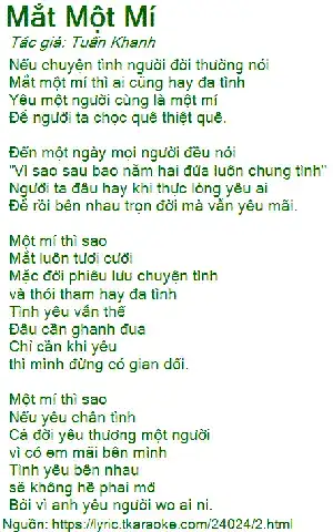 những câu nói hay về mắt một mí