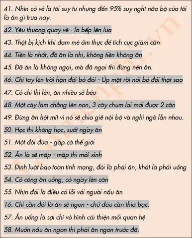 câu nói hay về ăn uống