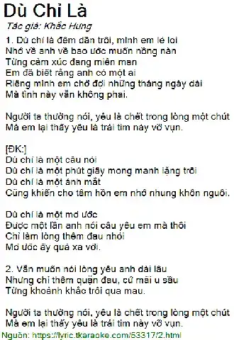 dù chỉ là một câu nói