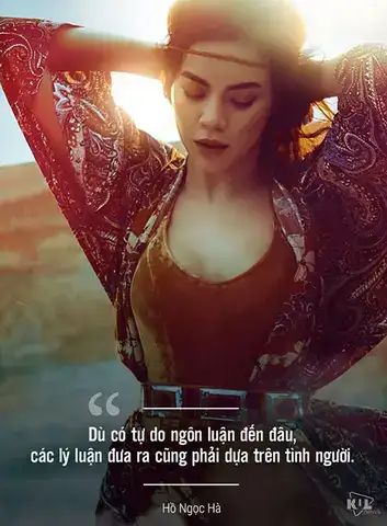 những câu nói hay của hồ ngọc hà