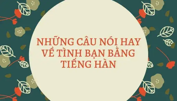 những câu nói hay về tình bạn bằng tiếng hàn những câu nói hay về tình bạn bằng tiếng hàn