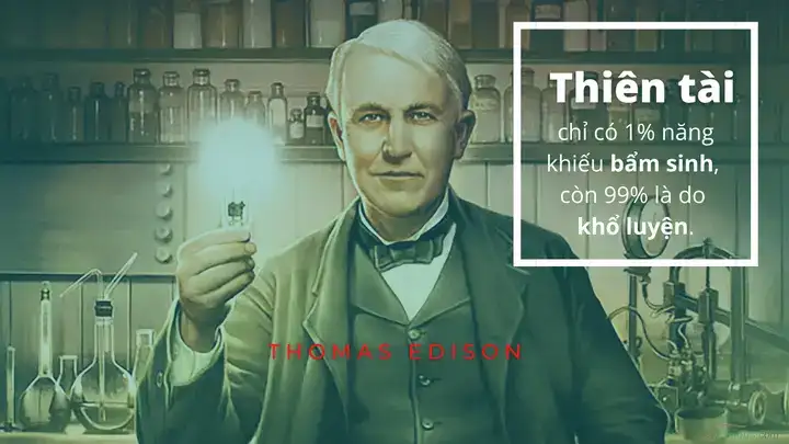 câu nói của edison về thiên tài