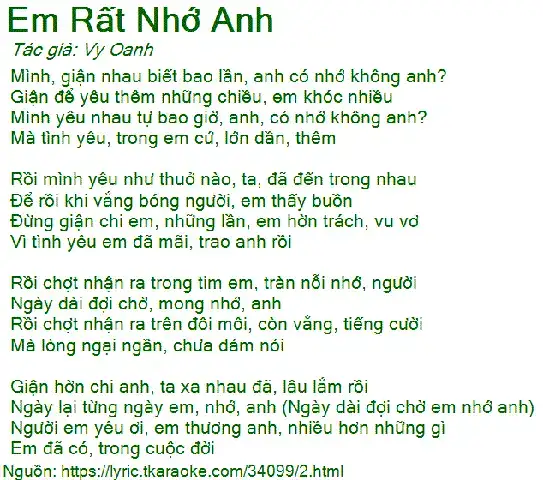 em ơi anh rất nhớ từng câu nói em ơi anh rất nhớ từng câu nói