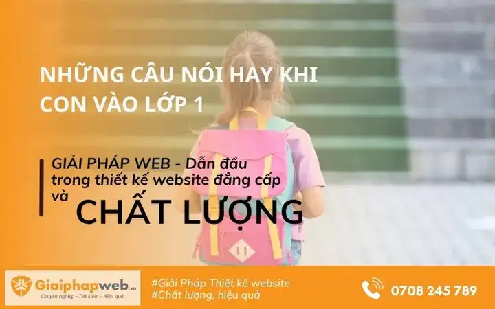 những câu nói hay khi con vào lớp 1