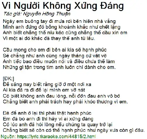 câu nói hay về người không xứng đáng